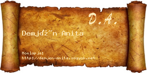 Demjén Anita névjegykártya